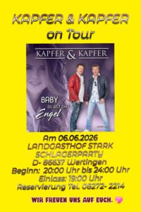 Kapfer & Kapfer mit Schlagerparty am 6. Juni 2026 Wertingen